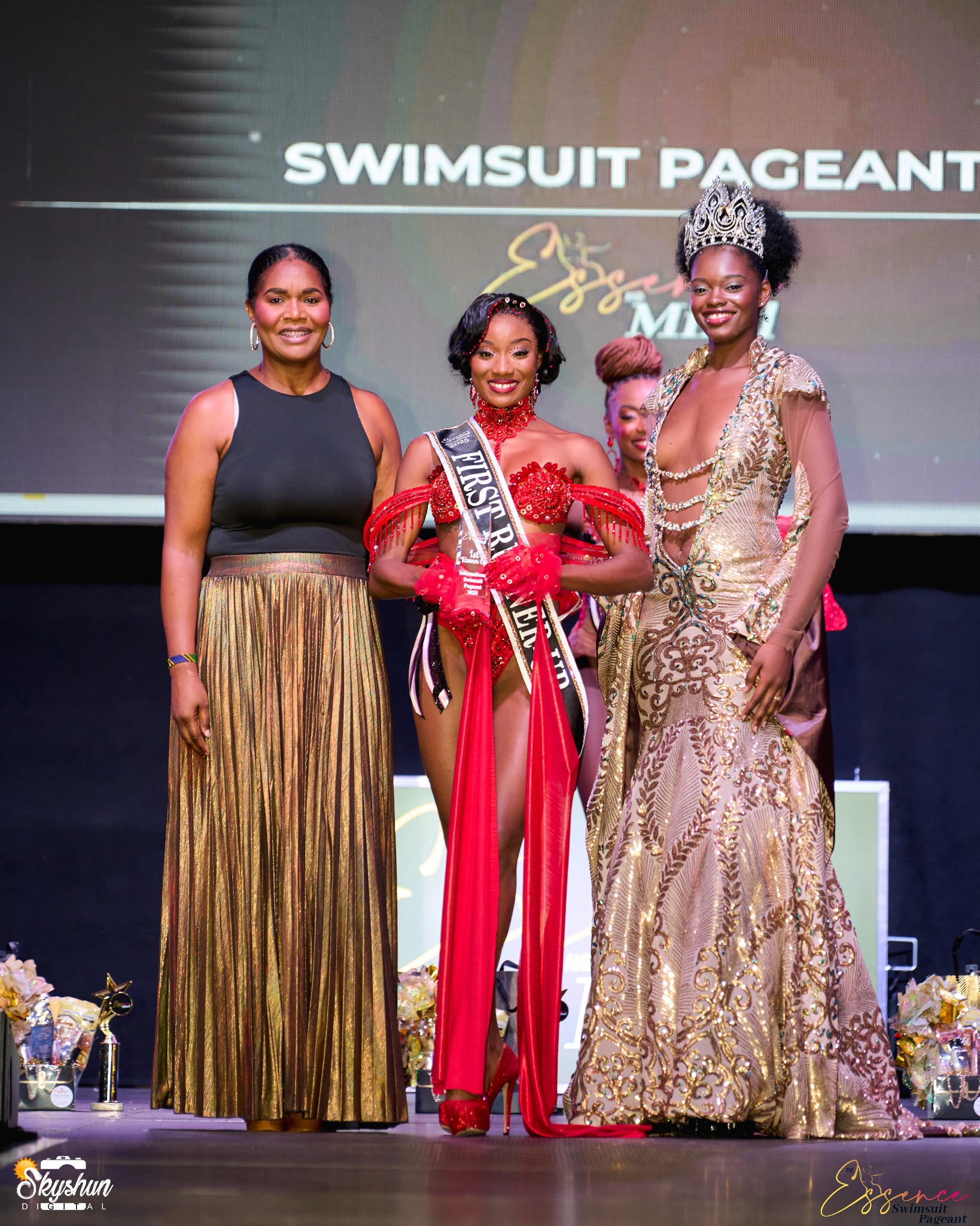 Essence and Mind pageant finalists on stage